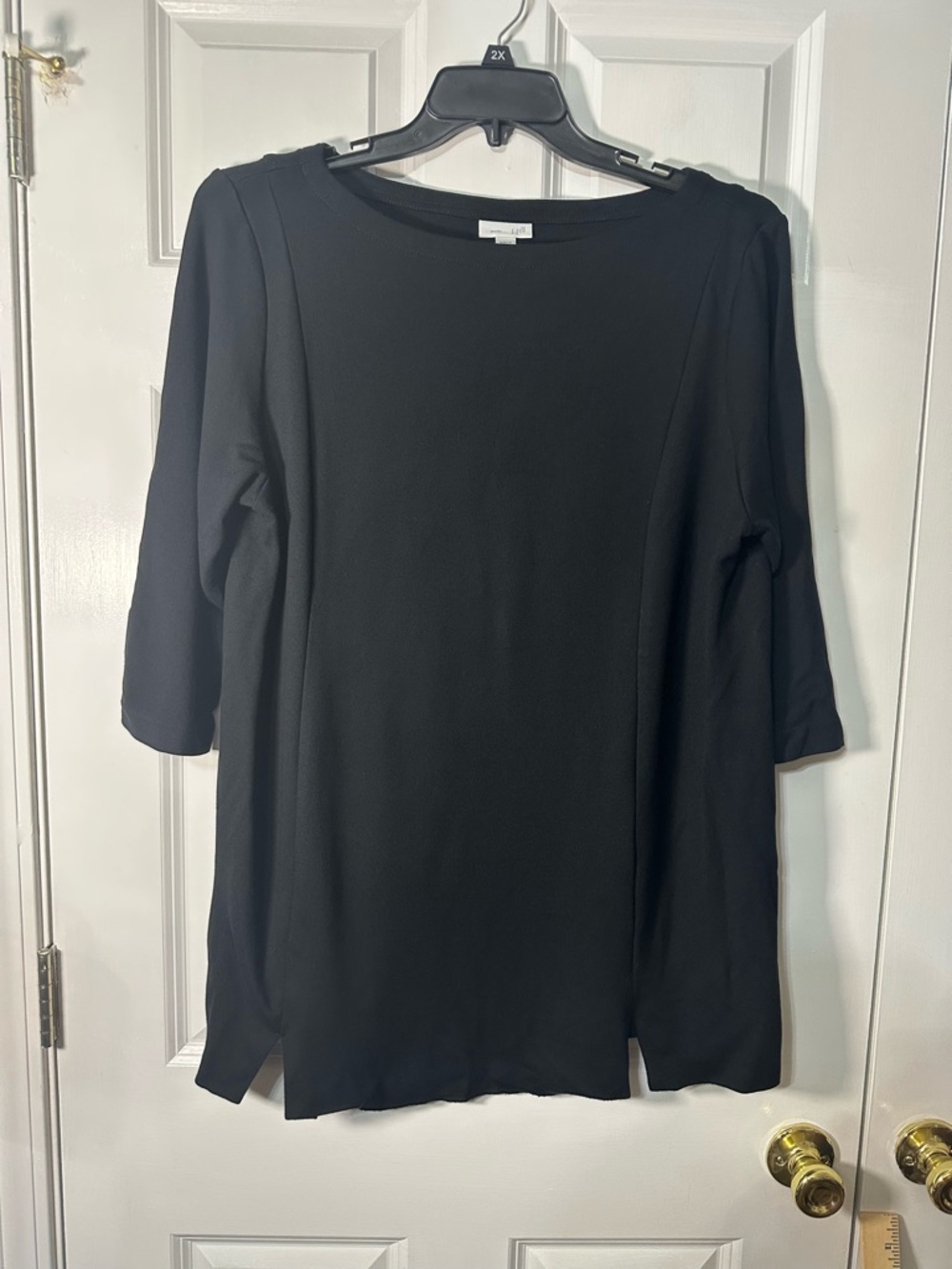 J. Jill Black Boatneck Three-Quarter Sleeve Tunic
